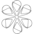 thumbnail image 1 of Paper Clip 100 Pieces Water Drop Shape Bookmark Metal Golden for Book, Memo, Paper, Poster, Photo（silver）, 1 of 5