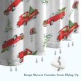 thumbnail image 6 of Red Christmas Truck Pattern Shower Curtain 36"x72" ,Bathroom Decorative Shower Curtains Set with 12 Hooks,Modern Waterproof Washable Shower Curtain, 6 of 6