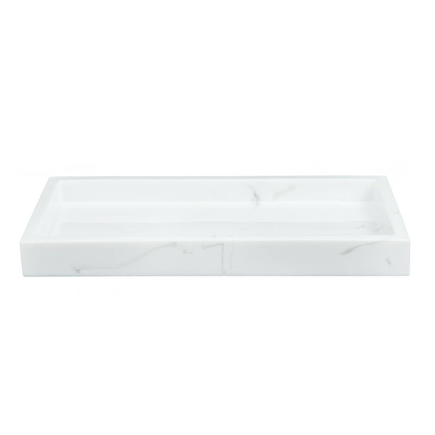 Bandeja de almacenamiento con diseño de mármol Bandeja para artículos de tocador de baño Bandeja para guardar artículos diversos