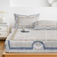thumbnail image 6 of Twin Sze Fitted Sheet Set - Light Gray Botanical 2 Piece Bedding Sets 16" Deep Pocket Fitted Sheet with 1 Pillowcase, Vintage Florals Geometric Minimalist Brushed Microfiber Hotel Luxury Bed Sheets, 6 of 9