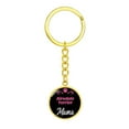 thumbnail image 4 of Dog Mom Keyring Airedale Terrier Mama Circle Keychain Stainless Steel or 18k Gold, 4 of 12