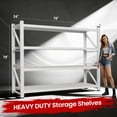 thumbnail image 3 of AUHUP 4-Tier Garage Storage Shelves 7000LBS Heavy Duty Metal Shelving 79" W Shelving Unit for Warehouse,Basement Industrial,Commercial Utility Rack Shelf, White, 79"H x 79"W x 24"D, 3 of 11