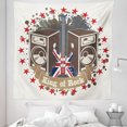 thumbnail image 1 of Popstar Party Tapestry, King Rock Emblem with Speakers Stars and Electric Guitar with British Flag, Fabric Wall Hanging Decor for Bedroom Living Room Dorm, 5 Sizes, Multicolor, by Ambesonne, 1 of 1