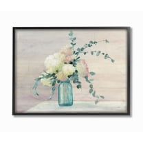 Stupell Industries Flower Still Life Purple Pink Green Painting Framed Giclee Texturized Art by Julia Purinton