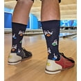thumbnail image 2 of MeMoi Men's Let's Go Bowling Bamboo Blend Novelty Crew Sock - Mens - Male, 10-13, Navy Blazer, 2 of 2