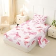 thumbnail image 2 of Erosebridal Pink Coquette Bowknot Girls Twin Sheet Sets,Kawaii Loves Pattern Bedding For Kids 3-Piece, 2 of 6