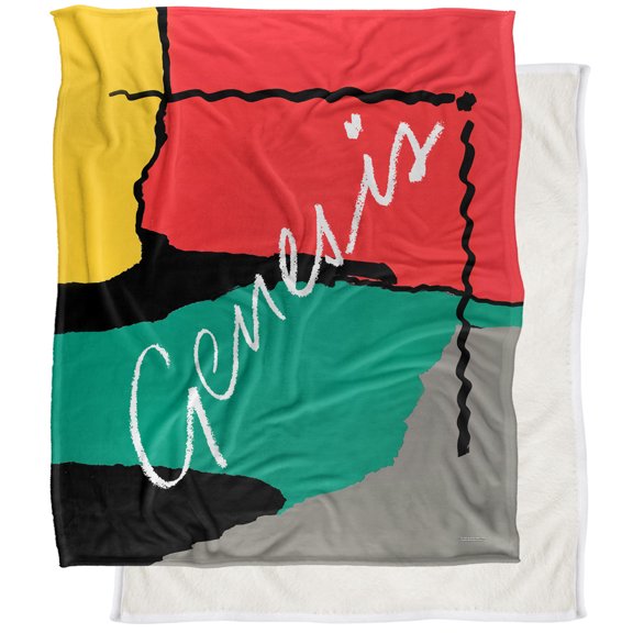 Genesis Blanket, 50"x60" Abacab Silky Touch Sherpa Back Super Soft Throw Blanket