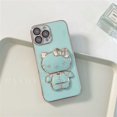 thumbnail image 1 of Kt cat-Soporte de espejo de maquillaje galvanizado con película de lente, funda de teléfono para iphone Xr Xs 11 12 13 14 Pro Max, 1 of 4