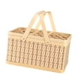 thumbnail image 4 of Cesta tejida de bambú Cesta de almacenamiento Cesta portátil Cesta de compras Cesta de compras Cesta de compras para bocadillos Cesta de compras para B, 4 of 8