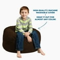thumbnail image 2 of Chill Sack Bean Bag Chair, Memory Foam Lounger with Microsuede Cover, Kids, 2 ft, Chocolate, 2 of 8