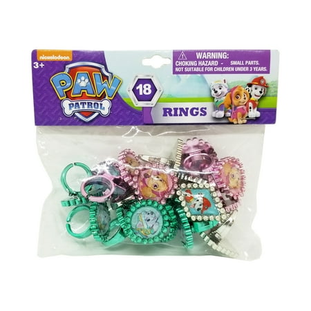 18pc Paw Patrol Rings
