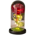 thumbnail image 1 of Coofit Valentine Rose Dome Realistic - LED Festive Light up Rose Flower in Glass Dome, 1 of 10
