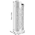 thumbnail image 3 of HUGFEGWE Lighter Case Zinc Alloy Outdoor Camping Hiking Floral Pattern Lighter Storage Container (Silver) CJB91-40035, 3 of 8