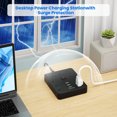 thumbnail image 2 of Lindbes A Stylish Charging Station With Surge Protector  9 Outlets  3 USB Ports  Tablet Plug  Wall-mounted Design  5-foot Extension Cord  Suitable For Home And Office Use  Available In Bl, 2 of 7