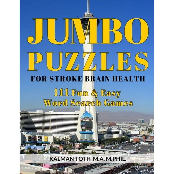 Jumbo Puzzles for Stroke Brain Health: 111 Fun & Easy Word Search Games, (Paperback)