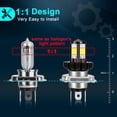 thumbnail image 3 of serony Motorbike Motorcycle Headlight Bulbs LED Hi Lo beam 6000K White H4, 3 of 6