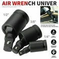 thumbnail image 3 of Flexible Socket Extension, Universal Joint Adapter For Impact Drive Tools, 360 Degree Rotation Chrome Vanadium Steel Alloy, Swivel Joint Socket For Air Electric Manual Wrenches,, 3 of 5
