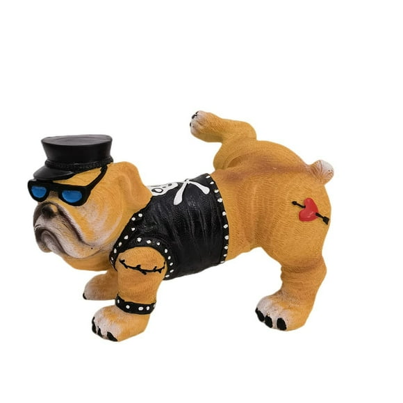 asddcavvf Cool Dog Garden Statues Outdoor Resin Garden Gnomes Funny Dog Statues For Patio Yard Ation Housewarming Garden