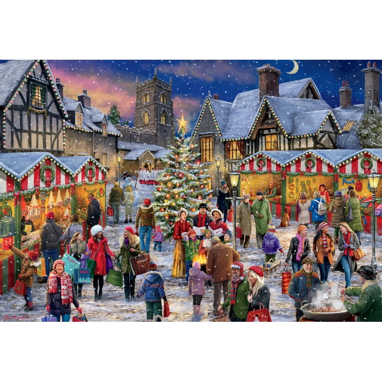 Buffalo Games 2000-Piece Winter Village Festival Interlocking