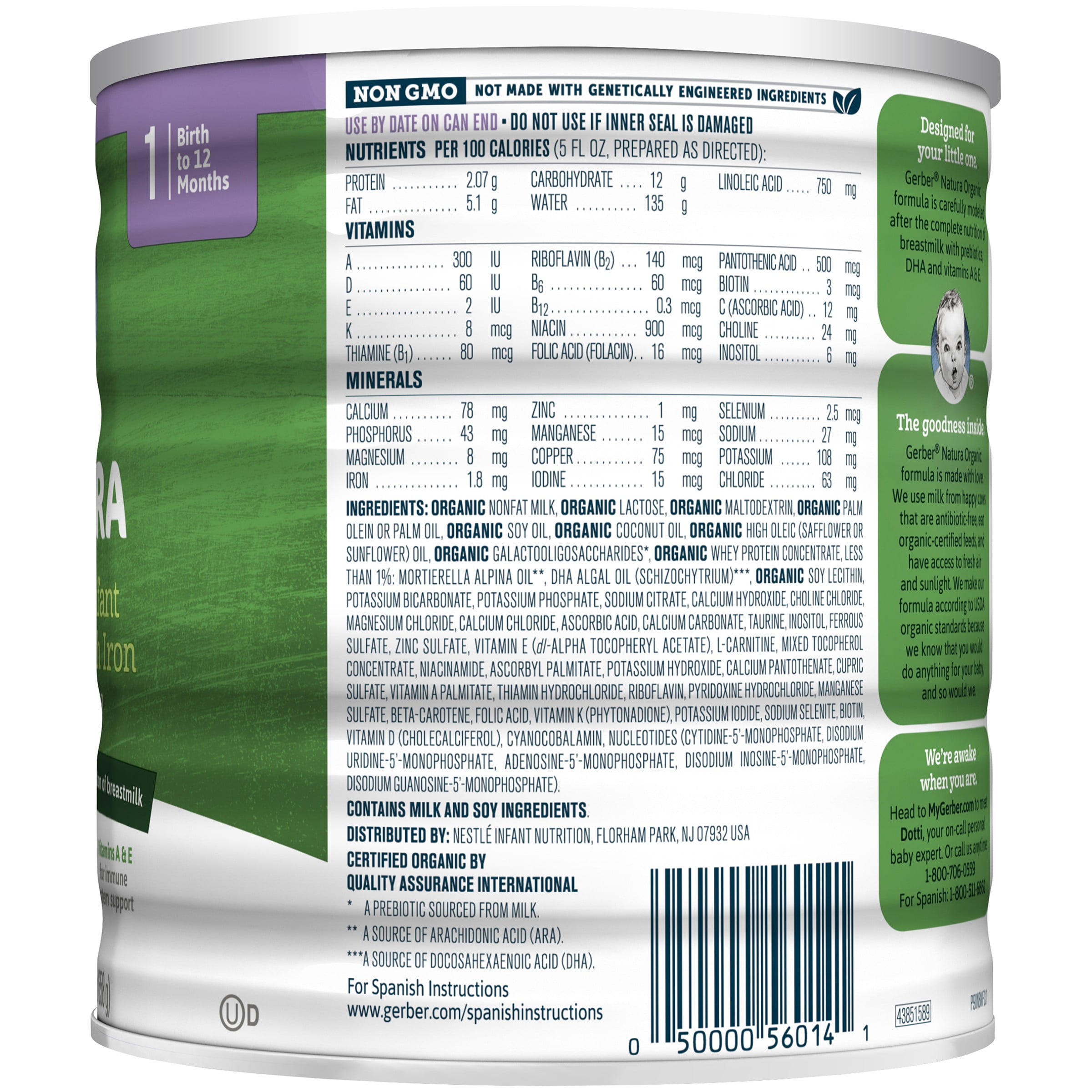 gerber organic formula