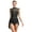 Black, variant on Oyolan Womens Sparkle Rhinestone Lyrical Dance Costume Sheer Mesh Patchwork Ballet Leotard Dress Black XXL