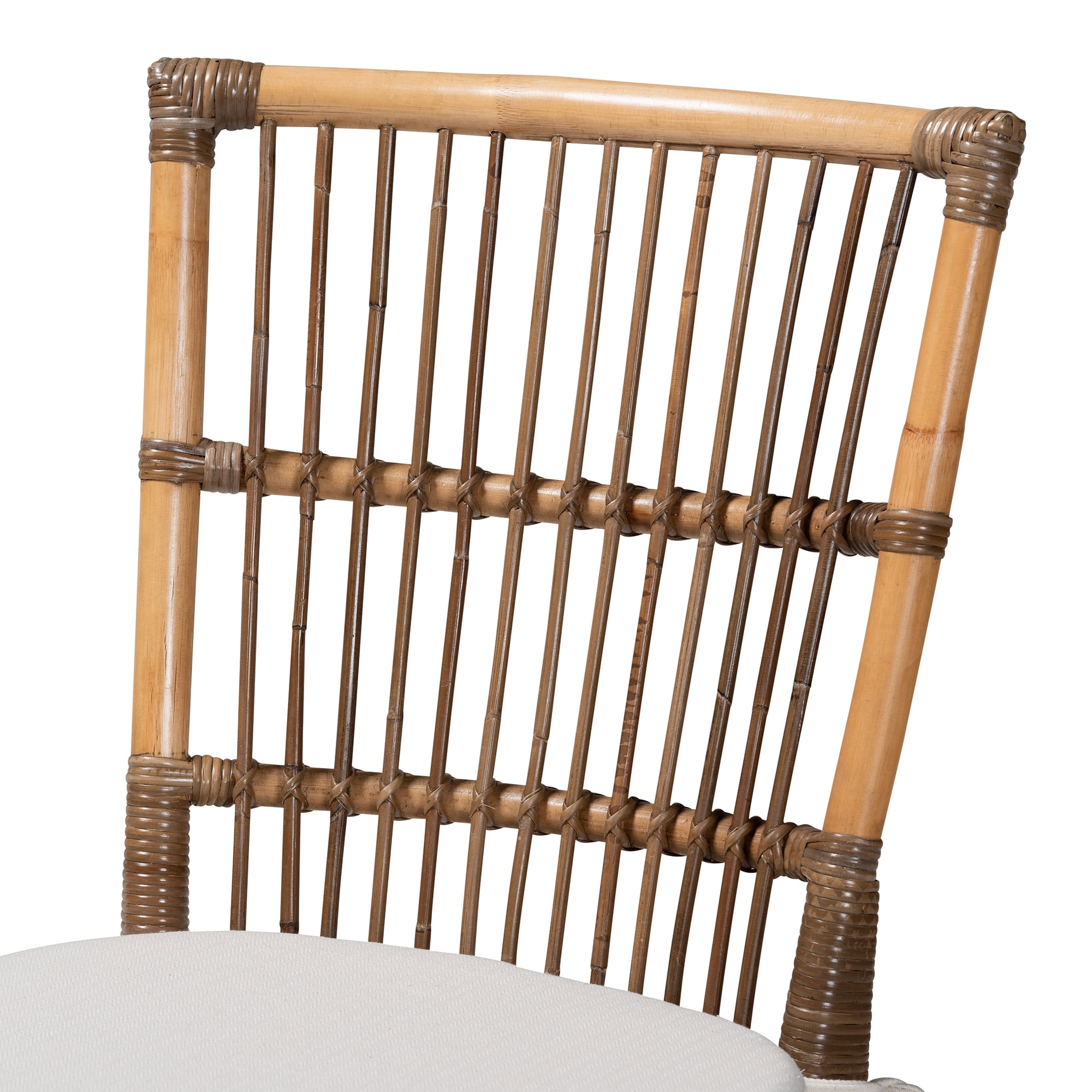 bali & pari Kim Rattan BOHO Dining Chair, Natural Brown