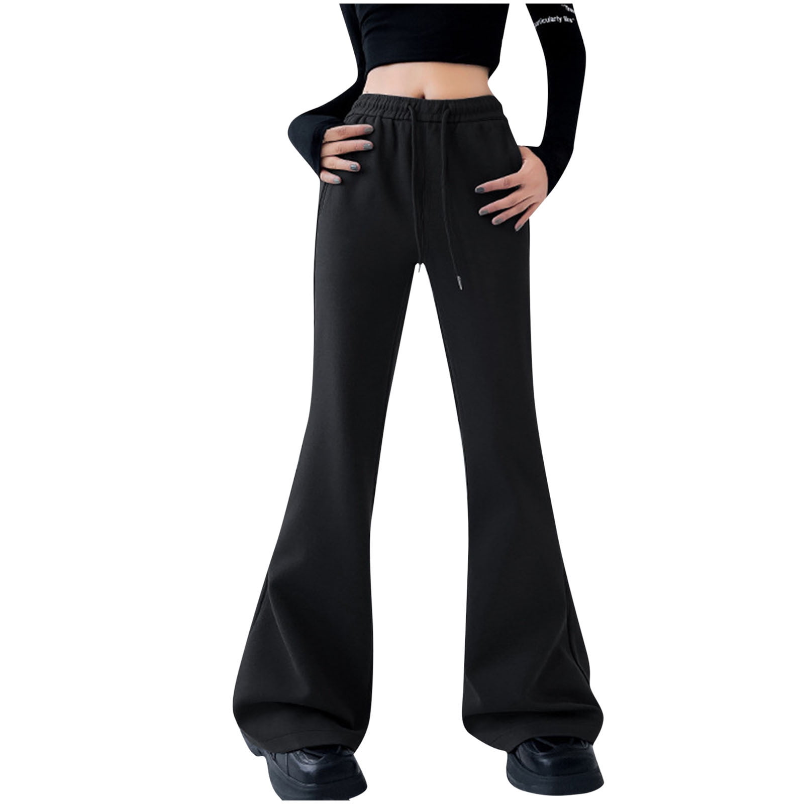 パンツ faxcopy express Casual Flared Sweat Pant Fax Copy Express * Casual Flared Sweatpants in Black