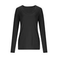 thumbnail image 5 of PFRNLF Womens Ribbed Long Sleeve Tops Summer Casual Slim Fitted V Neck Basic Tee Shirts, 5 of 9