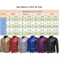 thumbnail image 3 of Genuiskids Mens Shiny Metallic Sequin Jacket Lightweight Long Sleeve Collared Zip Up Slim Fit Overcoat Party Disco Club Bar Garment Dance Blazer Coat Outerwear, 3 of 3