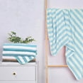 thumbnail image 2 of Serviette de Plage en Peluche Épaisse Rayée en Coton pour Adultes, 2 of 7