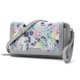 thumbnail image 1 of Peacocktion Cartera Para Mujer Monedero Tarjetero Con Rfid Gran Capacidad Bolso Bandolera Embrague 2 Correas Flora Gris, 1 of 5