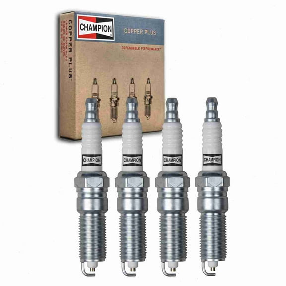4 pc Champion Copper Plus Spark Plugs compatible with Chrysler PT Cruiser 2.4L L4 2001-2010