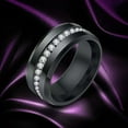 thumbnail image 5 of 8mm full of CZ Wedding Ring Women's Stainless Steel Band Stylish Jewelry Sz 6-13, 5 of 5