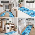 thumbnail image 5 of Blue Gold Marble Pattern Kitchen Rugs Sets Of 3,Kitchen Runner Rugs Non Skid Washable,Decorative Kitchen Floor Mats for Kitchen,Sink,Laundry,17"x30"+ 17"x47" + 17"x59", 5 of 6