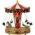 thumbnail image 6 of Northlight Animated and Musical Carnival Carousel LED Lighted Christmas Village Display - 10.75", 6 of 6