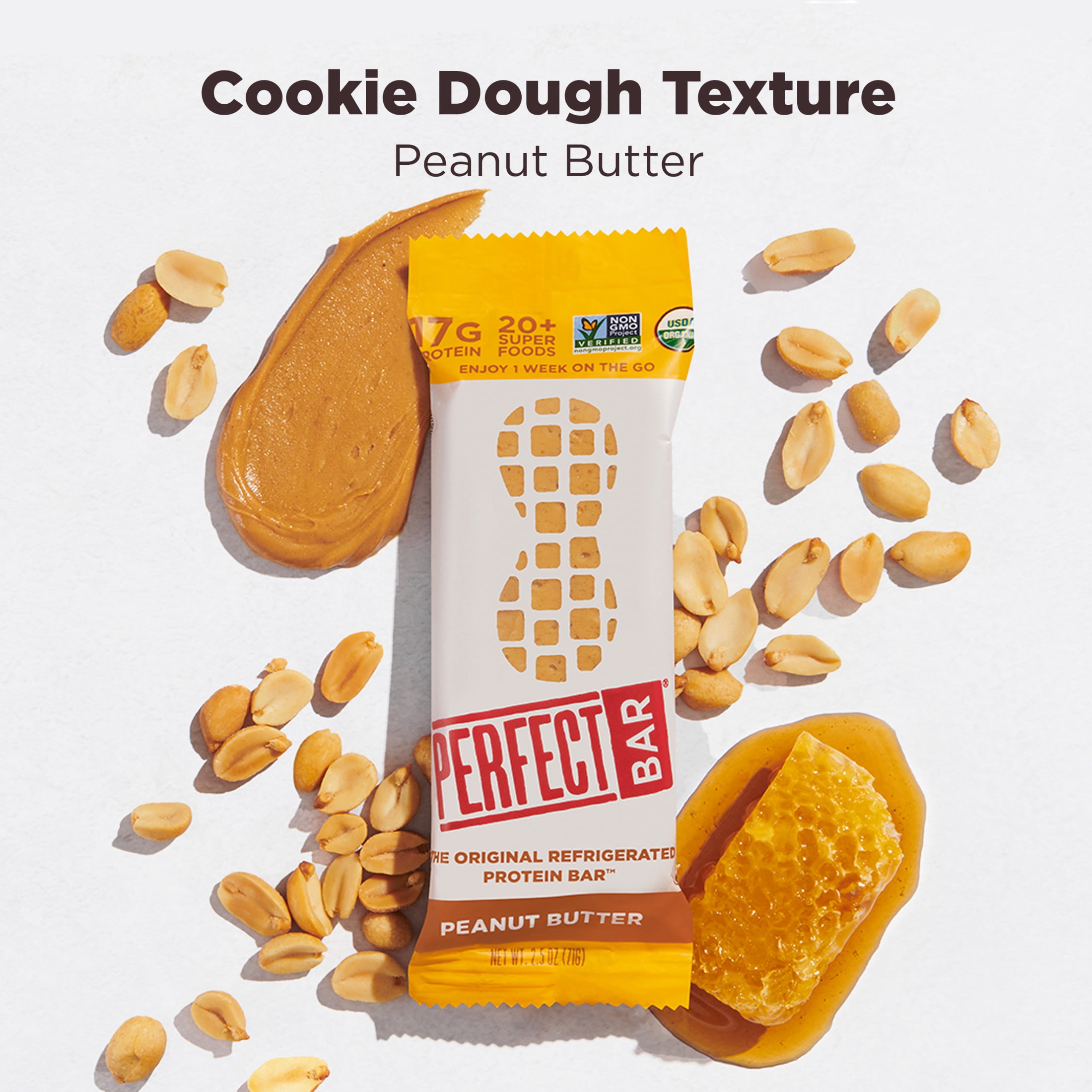 Perfect Bar Gluten-Free Peanut Butter Refrigerated Protein Bar, Organic, 4 count, 2.5 oz