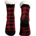 thumbnail image 2 of Christmas Slipper Socks for Women with Grippers, Non Slip Fuzzy Grip Winter Warm Cozy Thick Comfy Soft Fleece Cabin Socks, 2 of 7
