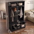 thumbnail image 2 of OMCHOM Hall Tree with Bench and Shoe Storage, 71" Farmhouse 4-in-1 Mudroom Storage Organizer with Coat Rack, 4 Shoe Cubbies, Storage Shelf for Entryway, Hallway, Living Room(Black), 2 of 7