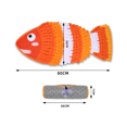 thumbnail image 5 of Estera para olfatear para mascotas, para perros, gatos, gatos, estera para residencia, estera para peces, estera de alimentación en forma de pez, entrenamiento, comida lenta, formato formado (naranja) Rojo Verde, 5 of 5