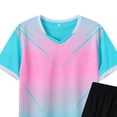 thumbnail image 3 of Karoyedx Boys Summer Outfits Boys' Active Shorts Set 2 Pieces T-Shirt and Mesh Shorts Summer Activewear Sets Light Pink Size,2-3 Years, 3 of 4