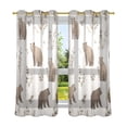thumbnail image 6 of Yayeee Window Curtains Light Filtering 63"x52" Grommet Panel Pair Home Living Room Decor, Light Gray Bears, 6 of 7