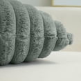 thumbnail image 3 of Sanmadrola Throw Pillow Covers 18x18 inch Pack of 2 Faux Fur Plush Decorative Throw Pillow Covers Couch Cushion Case Soft Pillow with Velvet Back for Sofa, Bed, Living Room, Dark Grey, 3 of 7