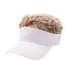 thumbnail image 1 of Gorra de golf divertida con visera y pelo puntiagudo para hombre, peluca falsa, gorra de béisbol con visera Gorra blanca Café Cabello, 1 of 9