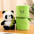 thumbnail image 4 of Panda de tubo de bambú de 25cm para niños, regalo de bambú, bonito tesoro nacional, Panda gigante, muñeco Fubao Huahua, regalo, decoración de sofá, 4 of 4