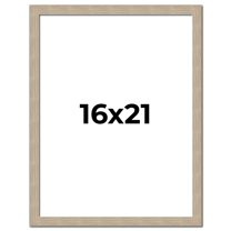 16x21 Frame Grey Solid Wood Picture Frame Width 1 Inches | Interior Frame Depth 0.5 Inches |