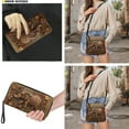 thumbnail image 3 of ZUXONGSY Elephant Flower Print PU Leather Crossbody Hobo Bag and Wallet Set for Women, Adjustable Strap, Perfect for Travel, Work & Shopping, 3 of 5
