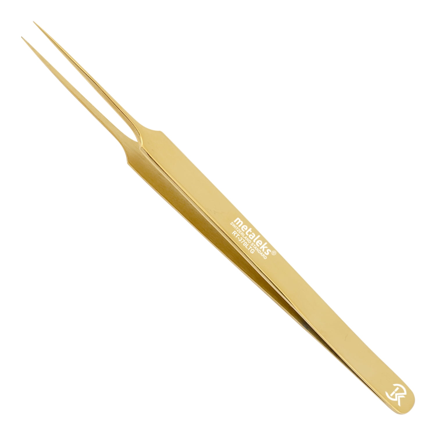 14CM Eyelash Extension Tweezers In Japanese Stainless Steel  Golden Titanium Coated With Magnetic Kit