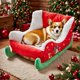 thumbnail image 3 of 2025 Christmas Sleigh Cat Bed Soft Plush Cozy Insulated Nest Holiday Themed Pet Bed, 3 of 5