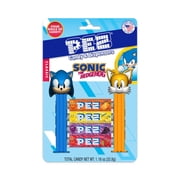 PEZ Candy Sonic 2 Dispensers Plus 4 Rolls Assorted Fruit Candy, 1 Count, 1.16 oz