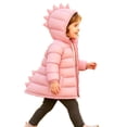 thumbnail image 2 of Chiccall Toddler Kids Cute Dinosaur Quilted Winter Coat Boys Girls Hooded Zip Padded Jacket Outerwear for Boys Girls Pink 5-6 Years, 2 of 10